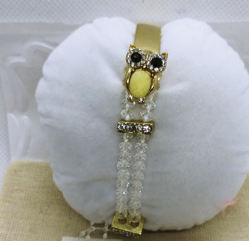 Cuff and Stretch Owl Bracelet